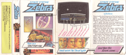 Space Station Zebra box art for ZX Spectrum